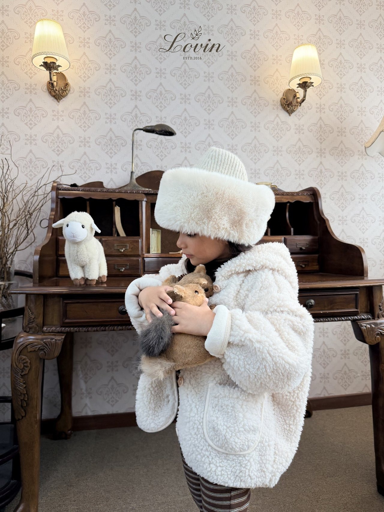 ラヴィン / Lovin / もこもこダンブルフードジャケット / 韓国子供服 / キッズ / 26winter〖取寄〗*XXS~XL*