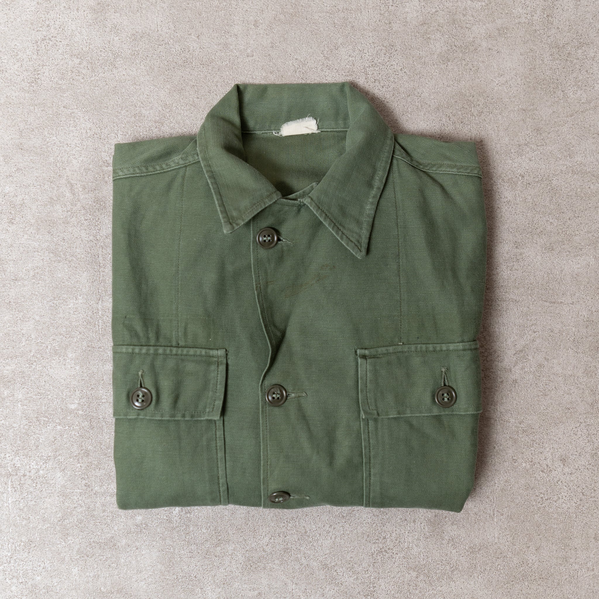 SMALL】U.S.Army 60's OG-107 Utility Shirt Cotton100％ 