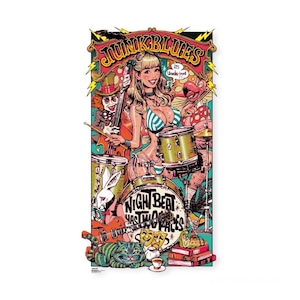 JUNKBLUES x Rockin’Jelly Bean Silk Screen Print -JunkBlues Exclusive-