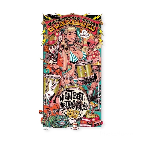 JUNKBLUES x Rockin’Jelly Bean Silk Screen Print -JunkBlues Exclusive-