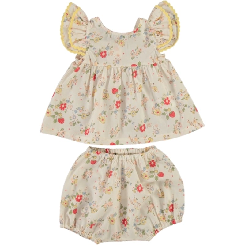 〈 Bebe Organic 26SS 〉 Annice Baby Set / Strawberry Field