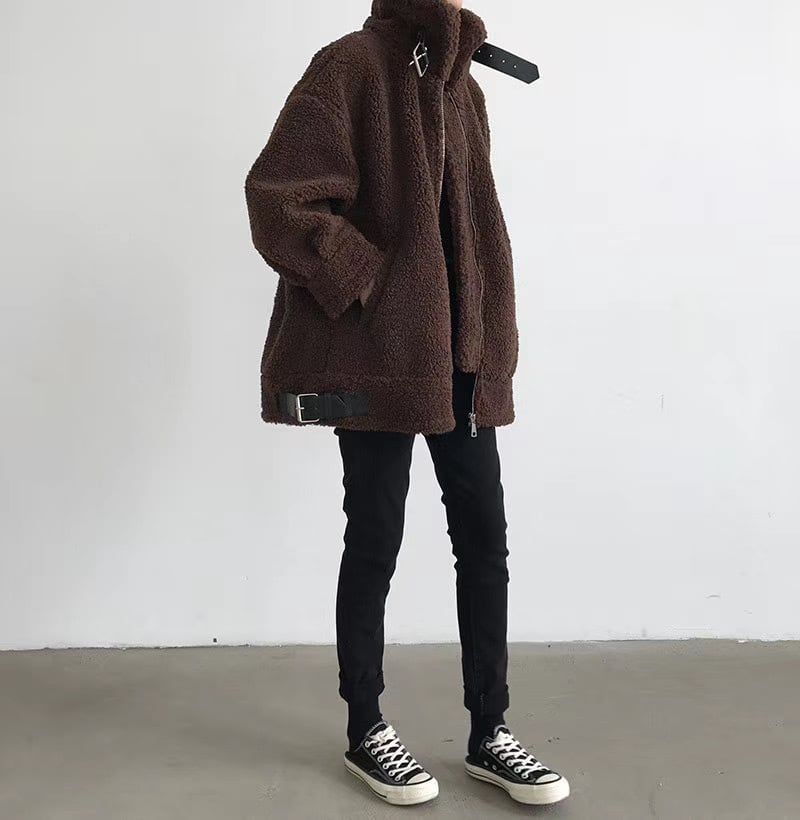 ハトメベルトハイネックボアジャケット