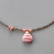 カットの入ったクオーツネックレスとインカローズトップが可愛い！ k14gf インカローズ スモーキー ne1226