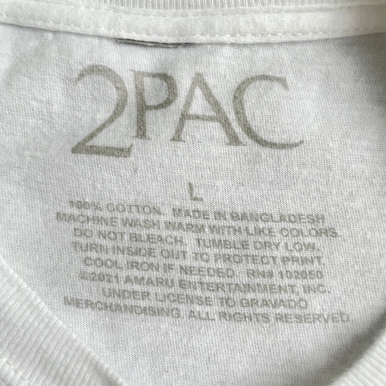 2PAC フォトプリント ラップTシャツ メンズL 古着 TUPAC ツーパック 