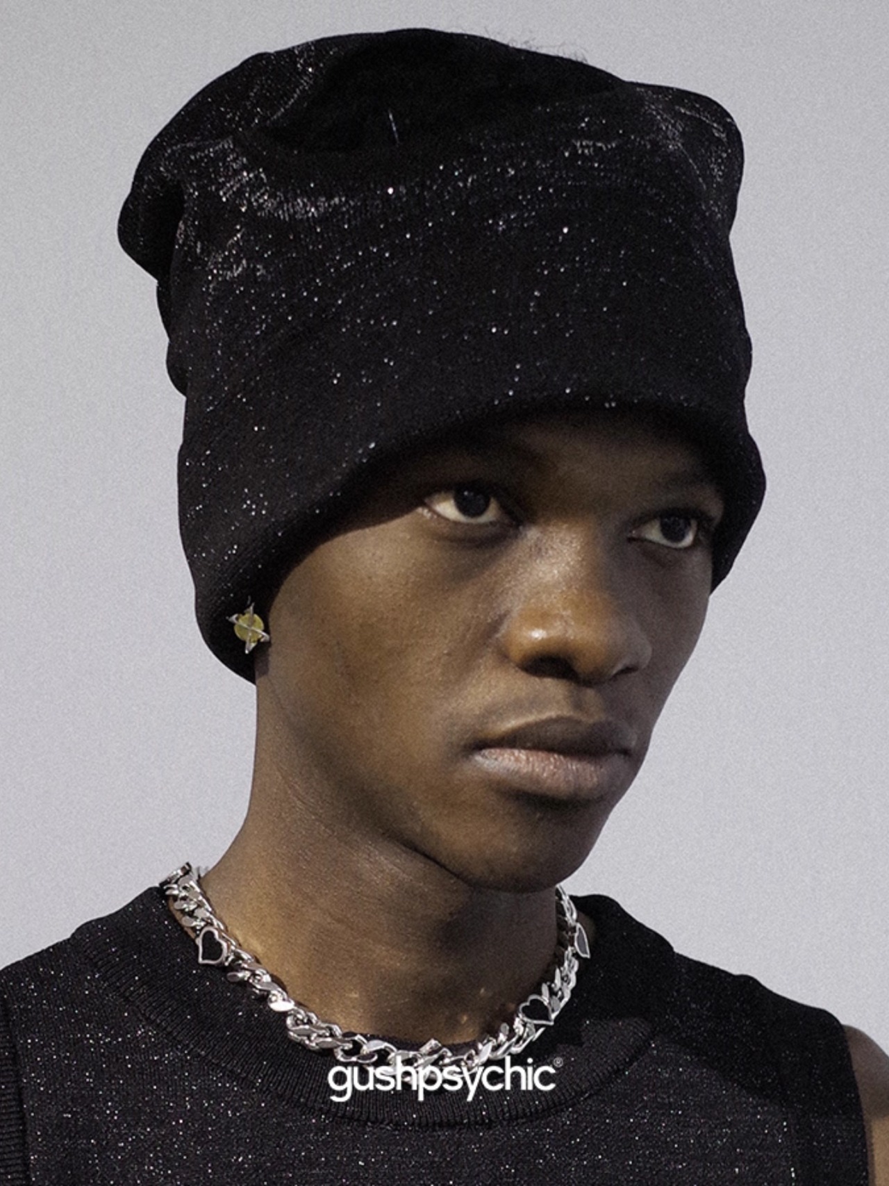 gushpsychic Heart Pattern Face Cover Balaclava Beanie