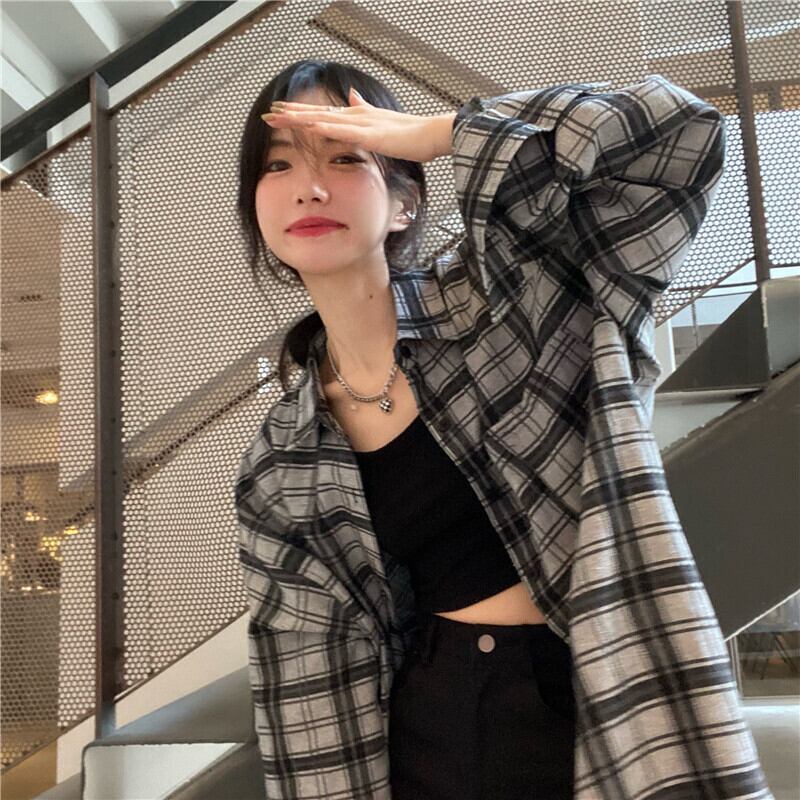 スタンダード薄手シャツ レディースルーズジャケット オータムカーディガントップス レトロ 秋物 モンロー77635182438