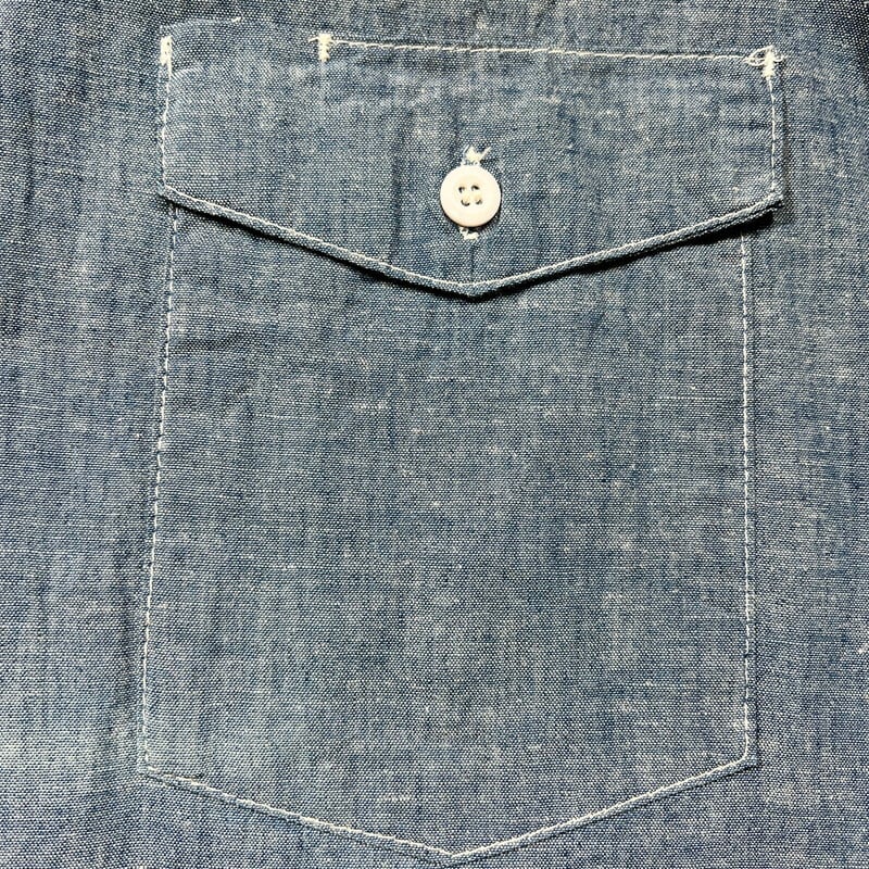 70's Lee リー 120-0944 シャンブレーシャツ ワークシャツ 白タグ