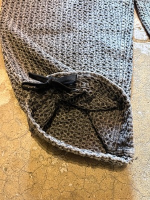 TESS / Jacquard eazy pants / Relax pants / BLACK