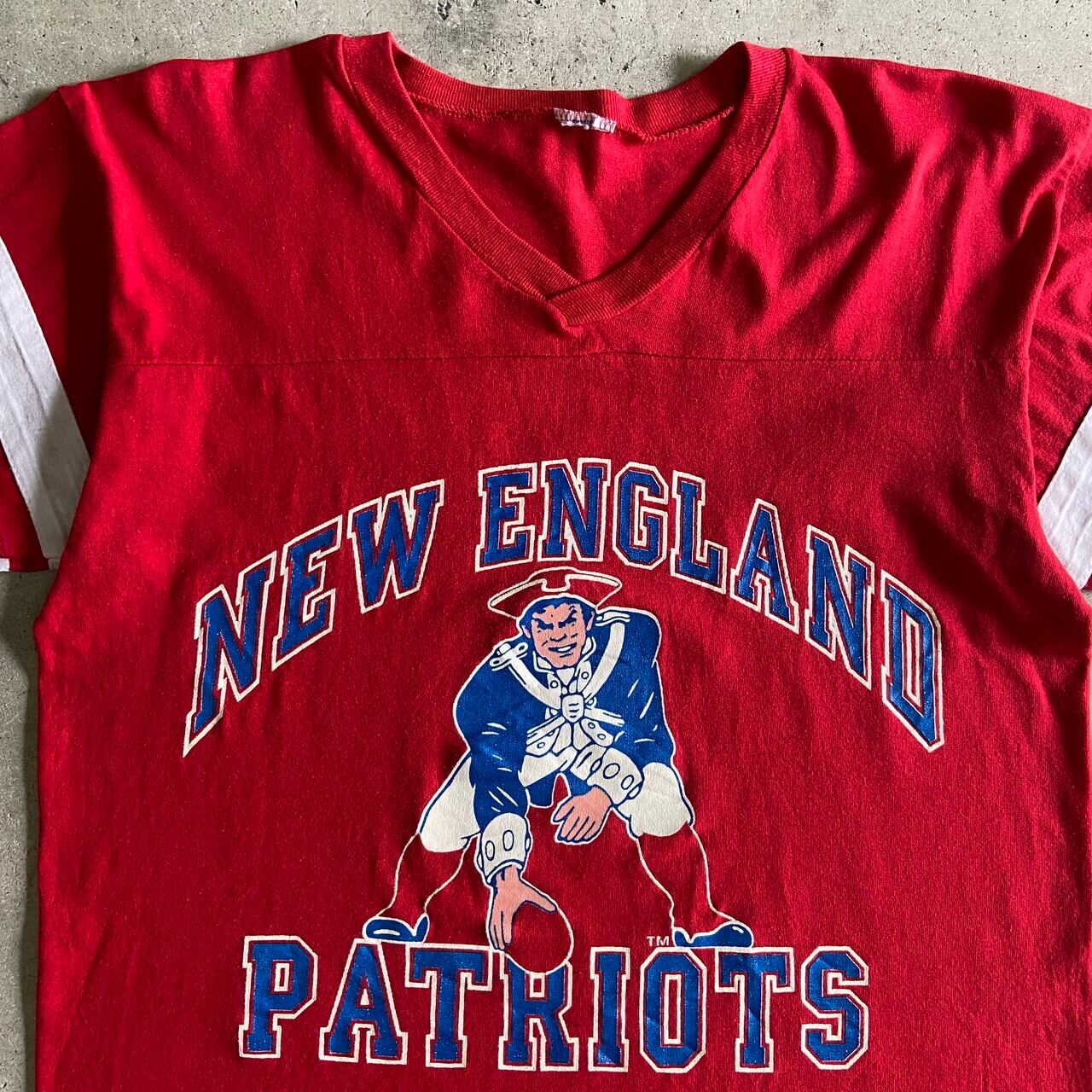 Tailgate NFL NEW ENGLAND PATRIOTS ニューイングランドペイトリオッツ Vネック フットボールTシャツ ロングTシャツ ロンT メンズL /eaa329379