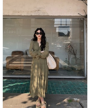 ティアードフレアワンピース【w-30299】