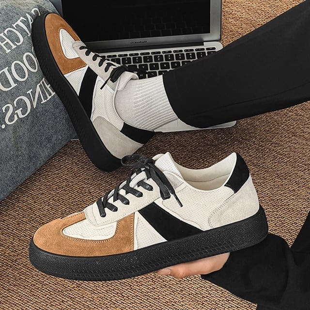 予約販売】スニーカー 韓国 メンズ キャンバス スエード 靴 ブラック