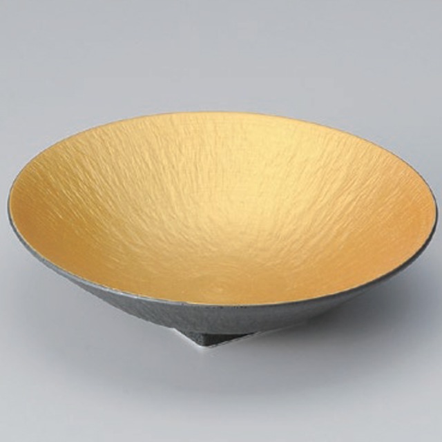 金色とちり丸皿(小) [910] 54-2-756 向付