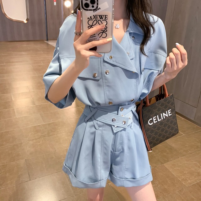 シャツ サマーカジュアルショーツ 大人ガーリー スウィート キュート 夏物 ブルマー 6Du_Shop_Women35771706729