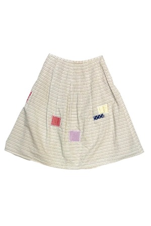 NETSU - patchwork boarder flare skirt