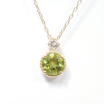 24-51】【新品】グリーンガーネット ネックレス1.26ct (アップル 