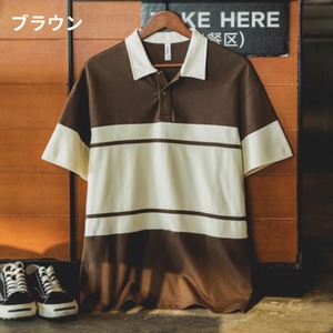 アメカジスタイルレトロボーダーポロ 10156