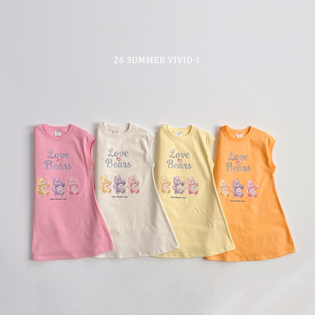 colored bear long dress【VIVID】※6月中旬〜下旬発送予定