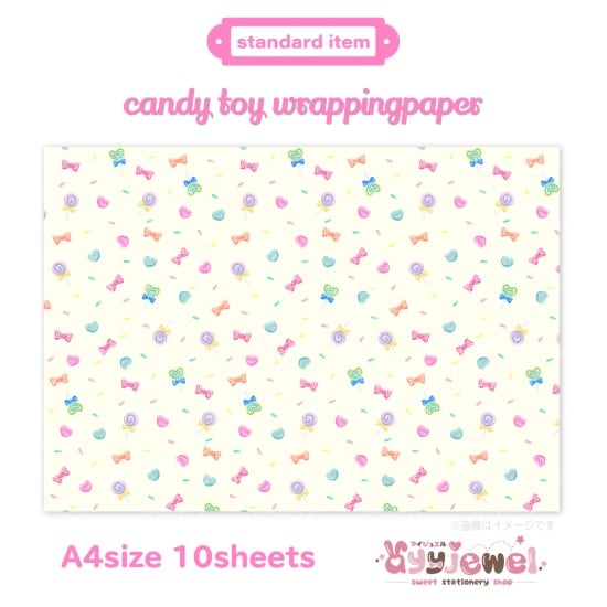 ラッピングペーパー339.candy toy
