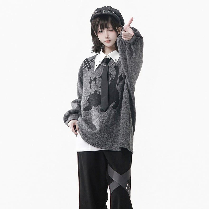 パンク ワイドパンツ クロスベルト付き ストリートダークコーデ｜WithU