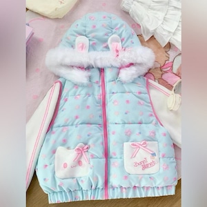 ゆめかわ♡袖の取り外し可能なうさ耳ジャケット jya32 ゆめかわ♡袖の取り外し可能なうさ耳ジャケット jya32