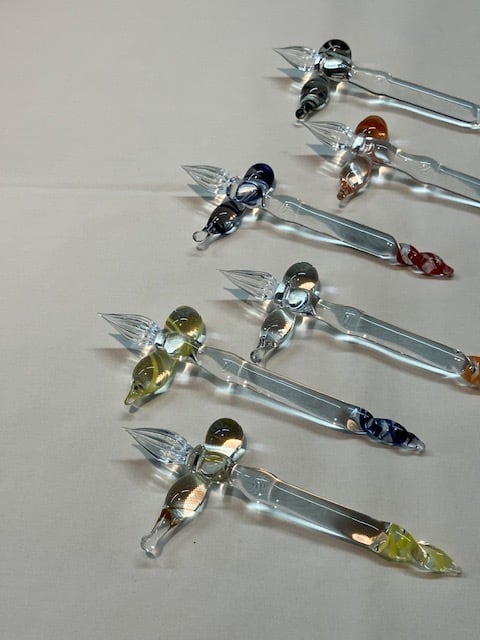 【見本品シンプル・ショート】おまかせガラスペン(瓢箪レスト付)半額以下【選べません】試作品 【自分時間・おうち時間】