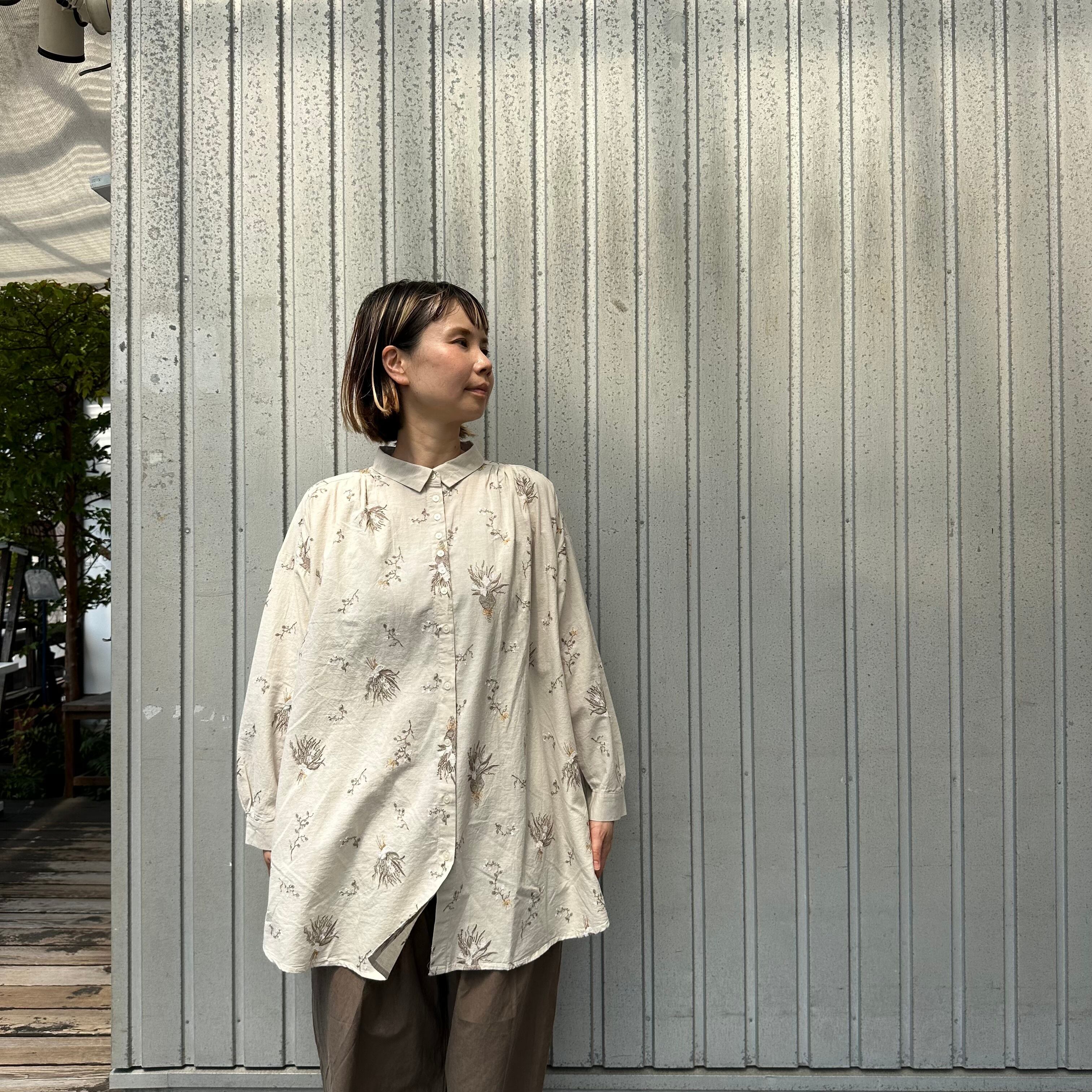 総柄刺繍シャツチュニック/ tukuroi'25AW/TK613259 | WACKY