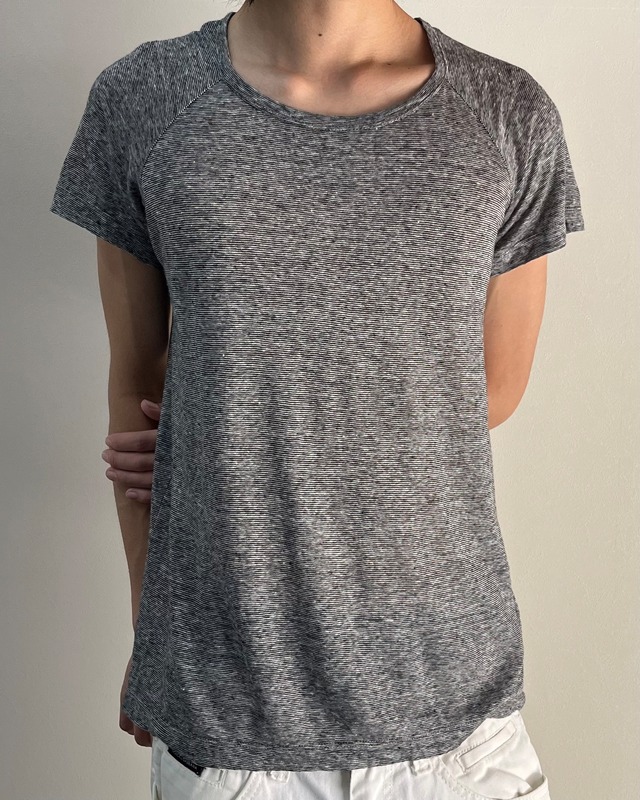 【DIESEL】micro border raglan top