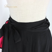 社交ダンス 衣装 スタンダード スカート レッスンウェア Fantasy ブラック系 ピンク系 巻きスカート ラップスカート 水玉 黒 ドット フリル ダンス レディース レトロ かわいい 個性派 フレア フレアスカート 踊り用 社交ダンス用 衣装用 ドット柄 モダン ピンク フレンチドット ブラック えりなし ロング丈 ミディ丈 巻き巻き ラップデザイン 巻きスカート風 簡単 コーデ 練習 競技 レッスン レディス Fantasy日本製 ポリエステル 人気 ダンスウェア スタンダード用 ドレス風