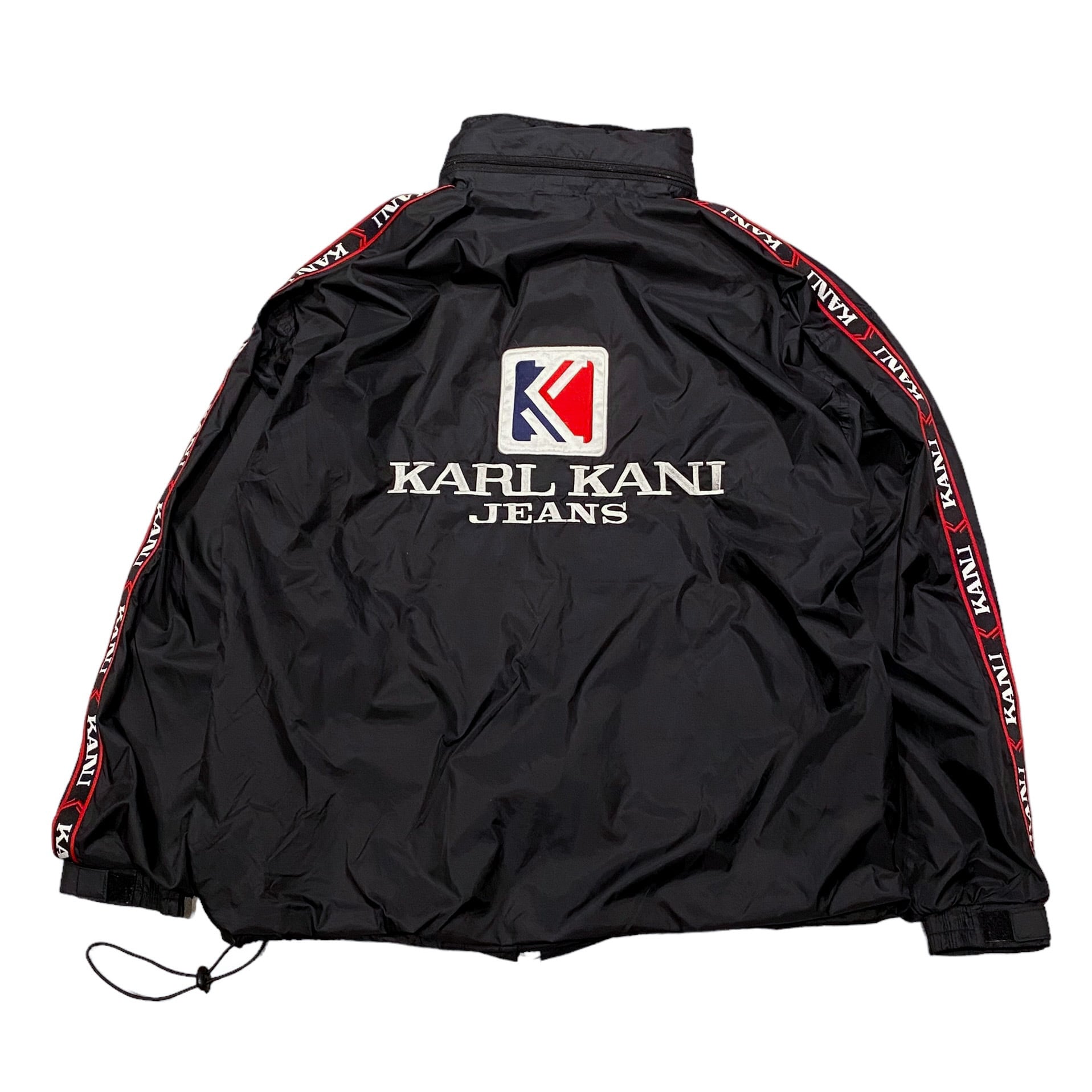 KARL KANI JEANS Nylon Jacket M / カールカナイ ナイロンジャケット ブラック 古着 ヴィンテージ