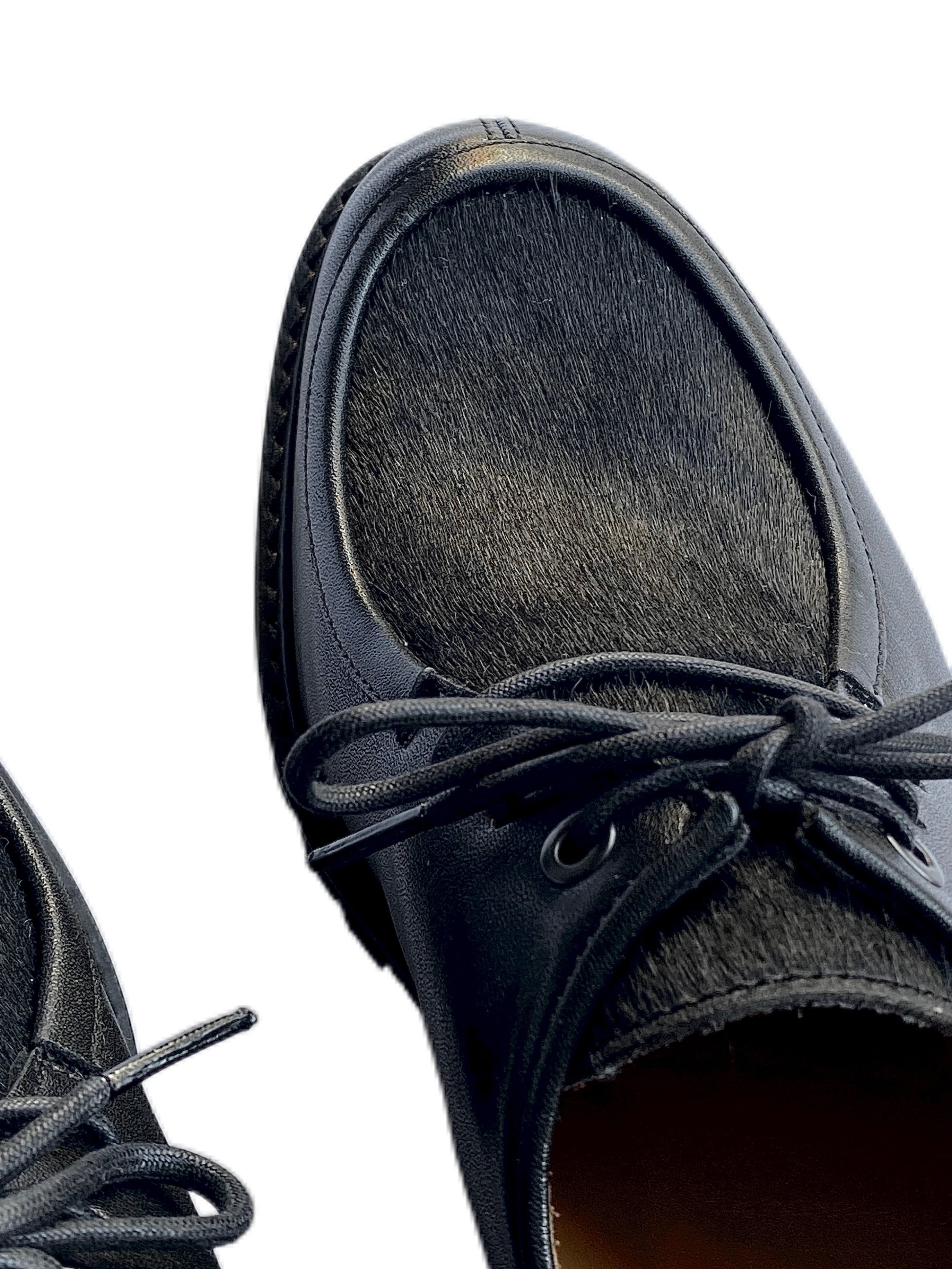 GEN IZAWA / U-tip leather shoes (ハラコブラック) | TUNAGI JAPAN