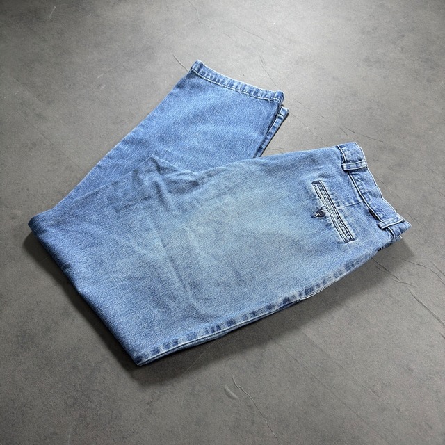 DOCKERS two tuck denim slacks W36L32 古着