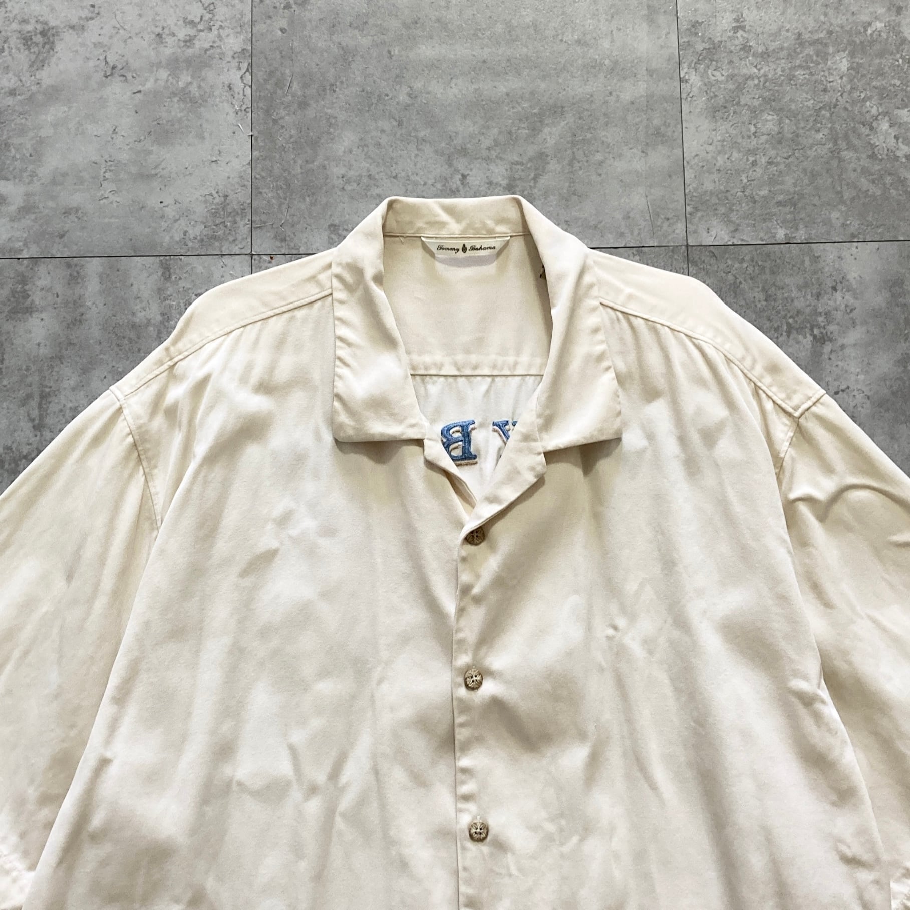 Size.XL】Tommy Bahama トミーバハマ シルク100% バック刺繍 開襟