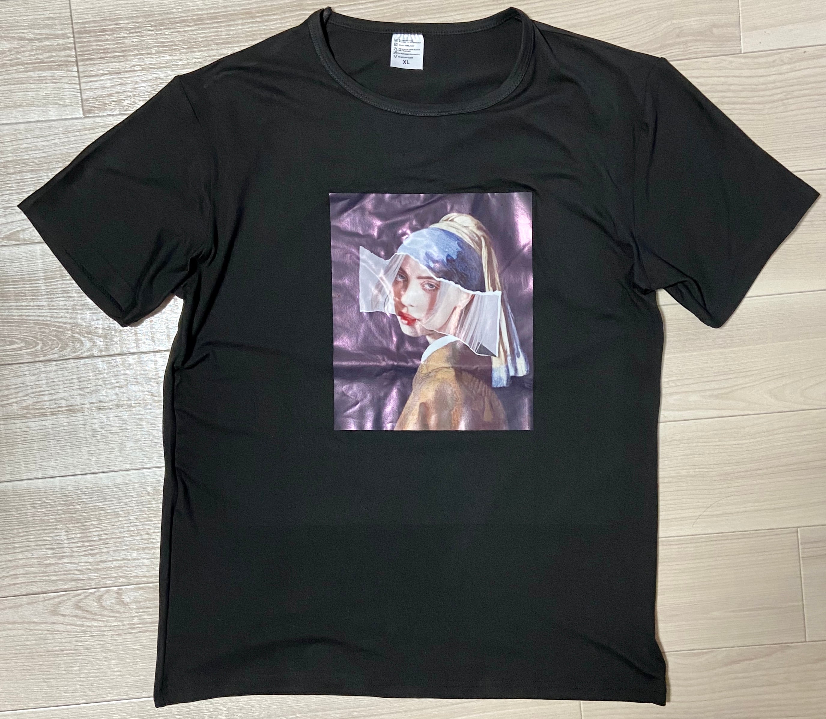 新品 ビリーアイリッシュ フェルメール 真珠の耳飾りの少女 コラボtee 半袖 アートtシャツ 古着 らくふる ビンテージ リメイク専門のオンライン古着shop