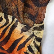 ベリーダンス 衣装 チョリ トップス ブラック系 クイーン Queen エジプト製 ゼブラ柄 模様 練習 レッスン 伸縮 ストレッチ 黒 橙 茶 派手 イベント ステージ かっこいい 華やか ブラウス 羽織り オレンジ系 ブラウン系