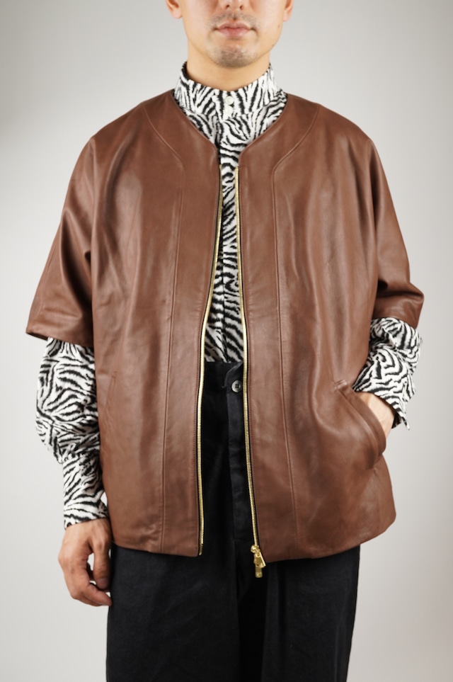 RANDY/''Barrio Logan''  Short Sleeves Leather Baseball blouson