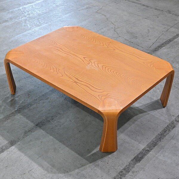 【ヴィンテージ】天童木工　文机　座卓　天板美品　剣持勇　ローテーブル ヴィンテージ】天童木工文机座卓天板美品剣持勇ローテーブル