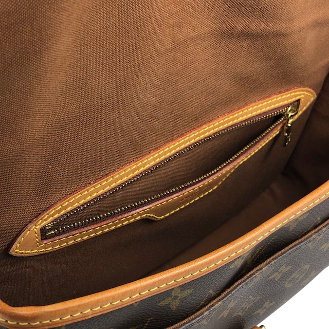 LOUIS VUITTON ルイヴィトン ソローニュ モノグラム ショルダーバッグ ブラウン フロントバックル レザー vintage ヴィンテージ オールド ijy8tn