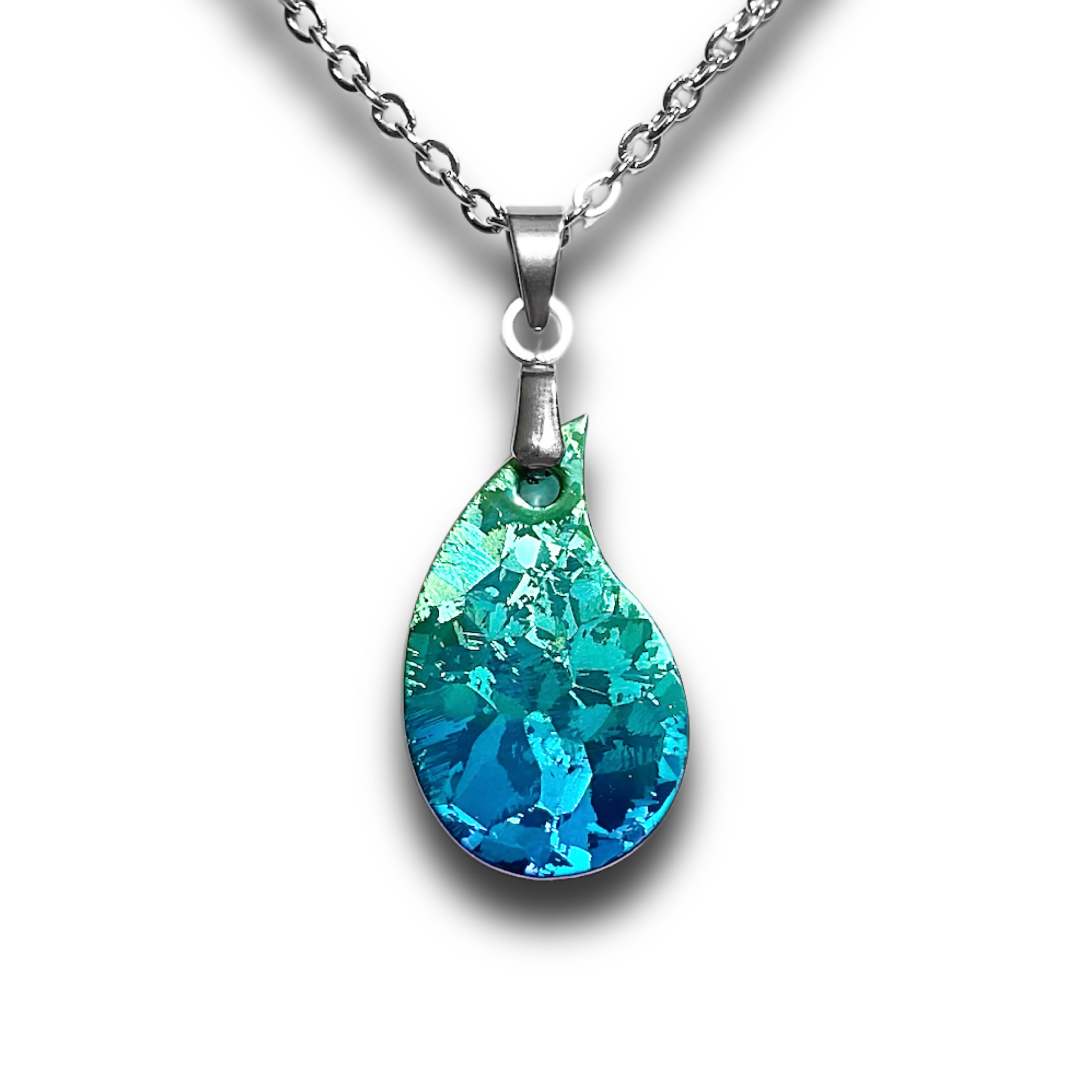 ジルマスカス/ジルコニウム×チタン】GSネックレス 鏡面ダマスカス