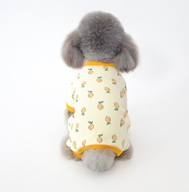 即納 1 3日でお届け レモン柄ロンパース Ey0661 犬の服 ペット 犬服 犬 Dog ネコ ドックウェア かわいい おしゃれ Eyes Line アイズライン 犬服 ドッグウェア