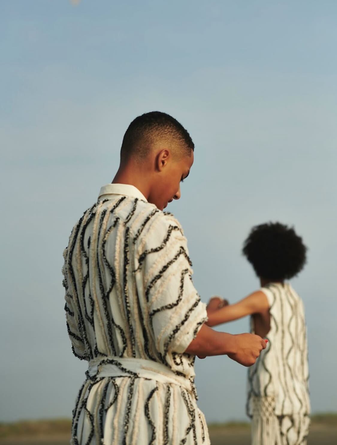 ASEEDONCLÖUD │Market shirts coat(Festival cloth Off white