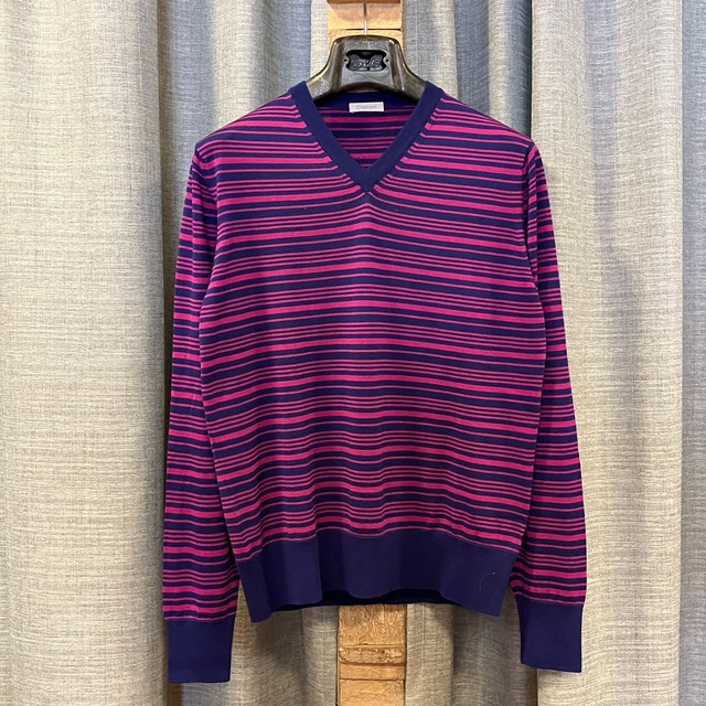 CRUCIANI BORDER V-NECK SWEATER《46》