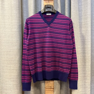 CRUCIANI BORDER V-NECK SWEATER《46》