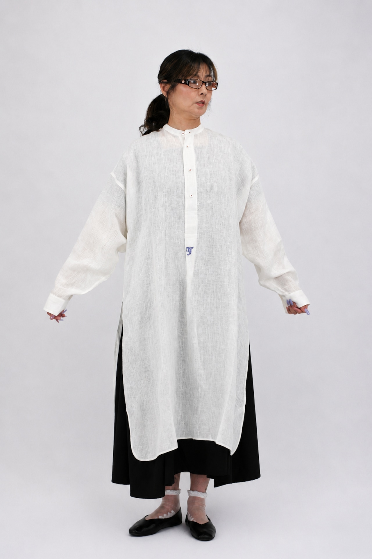 TOWAVASE(トワヴァーズ)maison de montagne / shirt リネン ロングシャツ(袋付き)