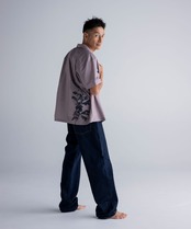 Flower back print shirt［HSS002］