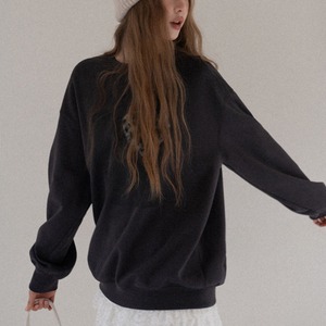 leopard heart sweatshirt　J00345