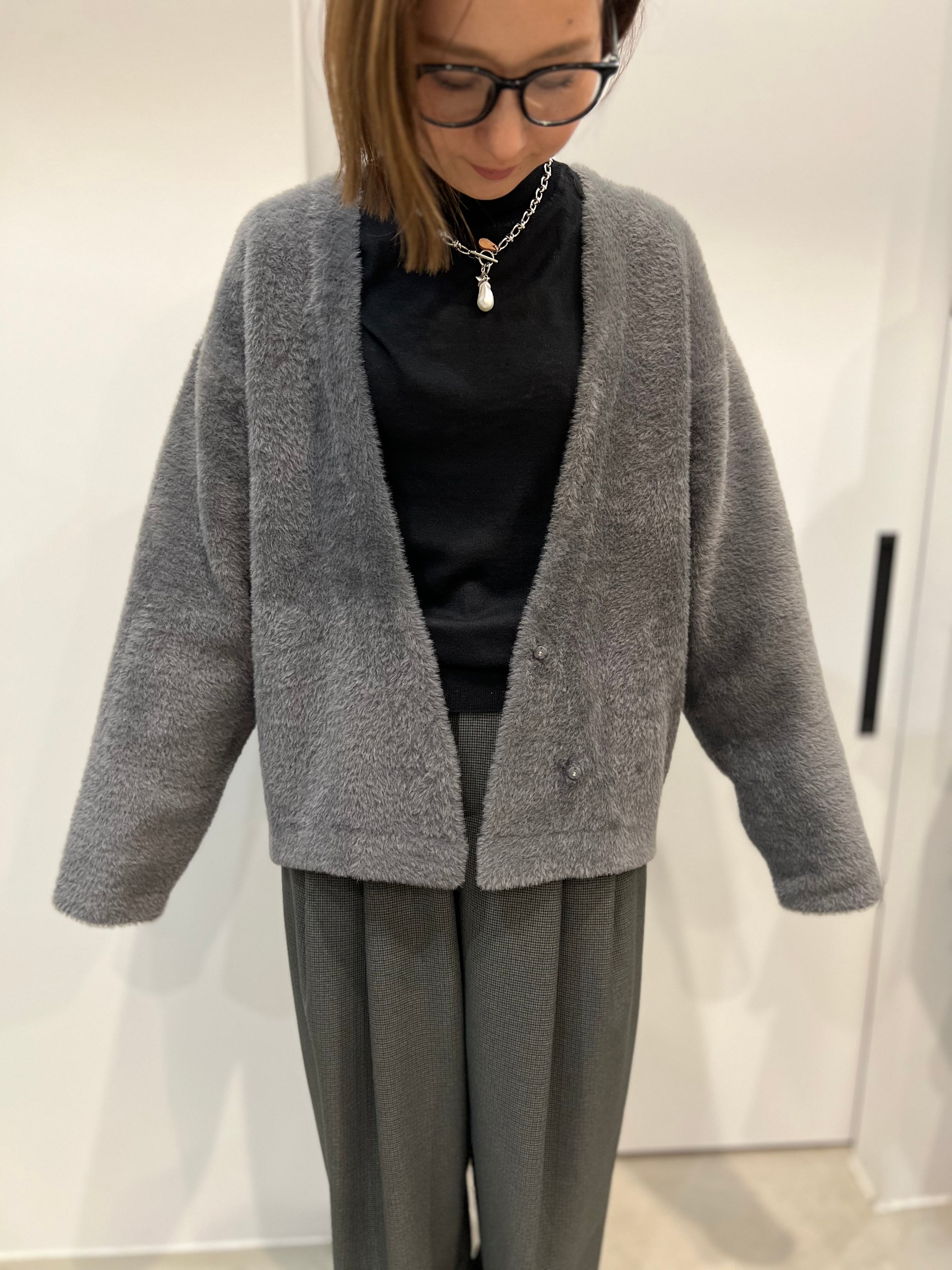 【DONA MARIE】フェザーヤーン二重臼カーディガン 888004