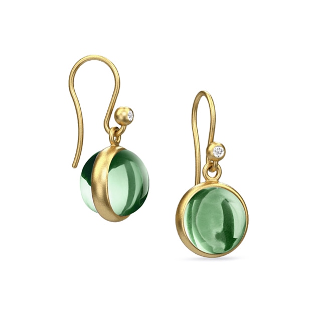 JULIE SANDLAU PRIME EARRING  GREEN AMETHYST