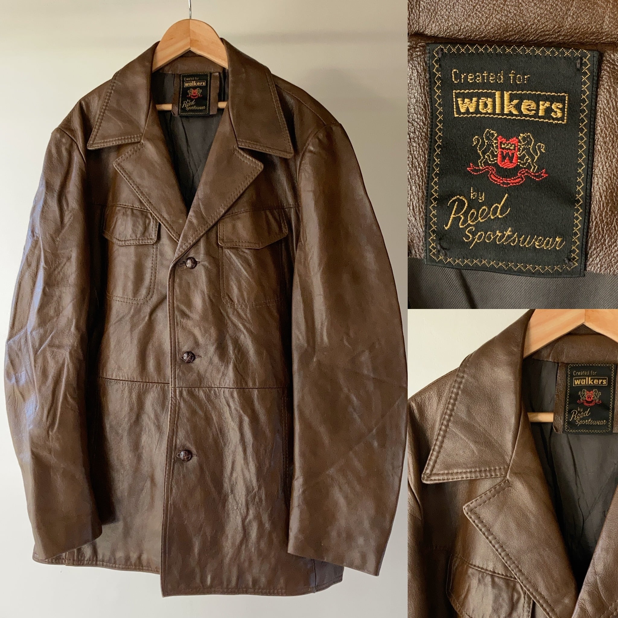 70's Reed Sportswear レザージャケット ブラウン【0205A54 70's Reed Sportswear レザージャケット ブラウン【0205A54