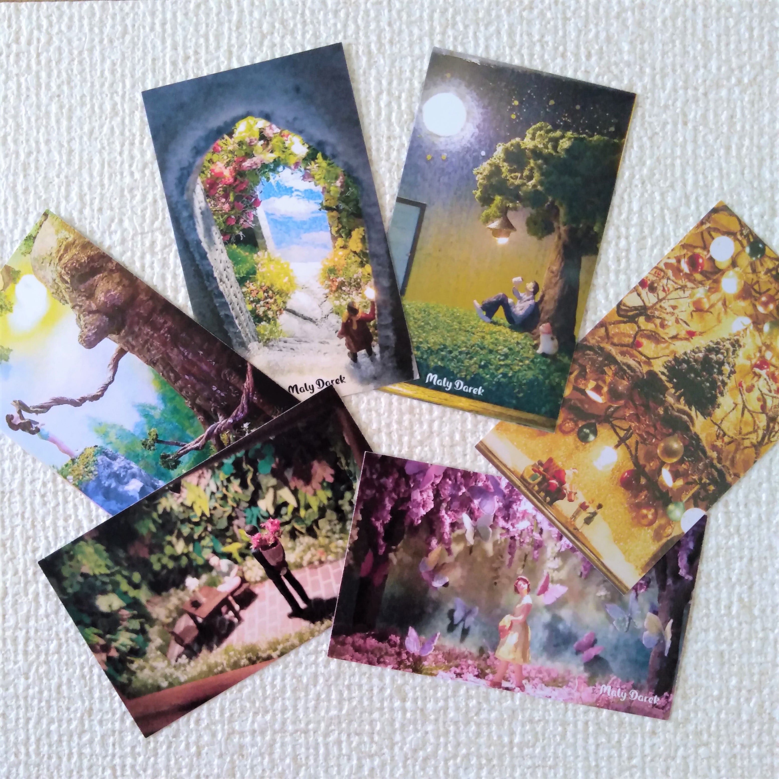 【送料無料】メッセージカード12枚セット（6種類×各2枚）★ジオラマ・アート写真