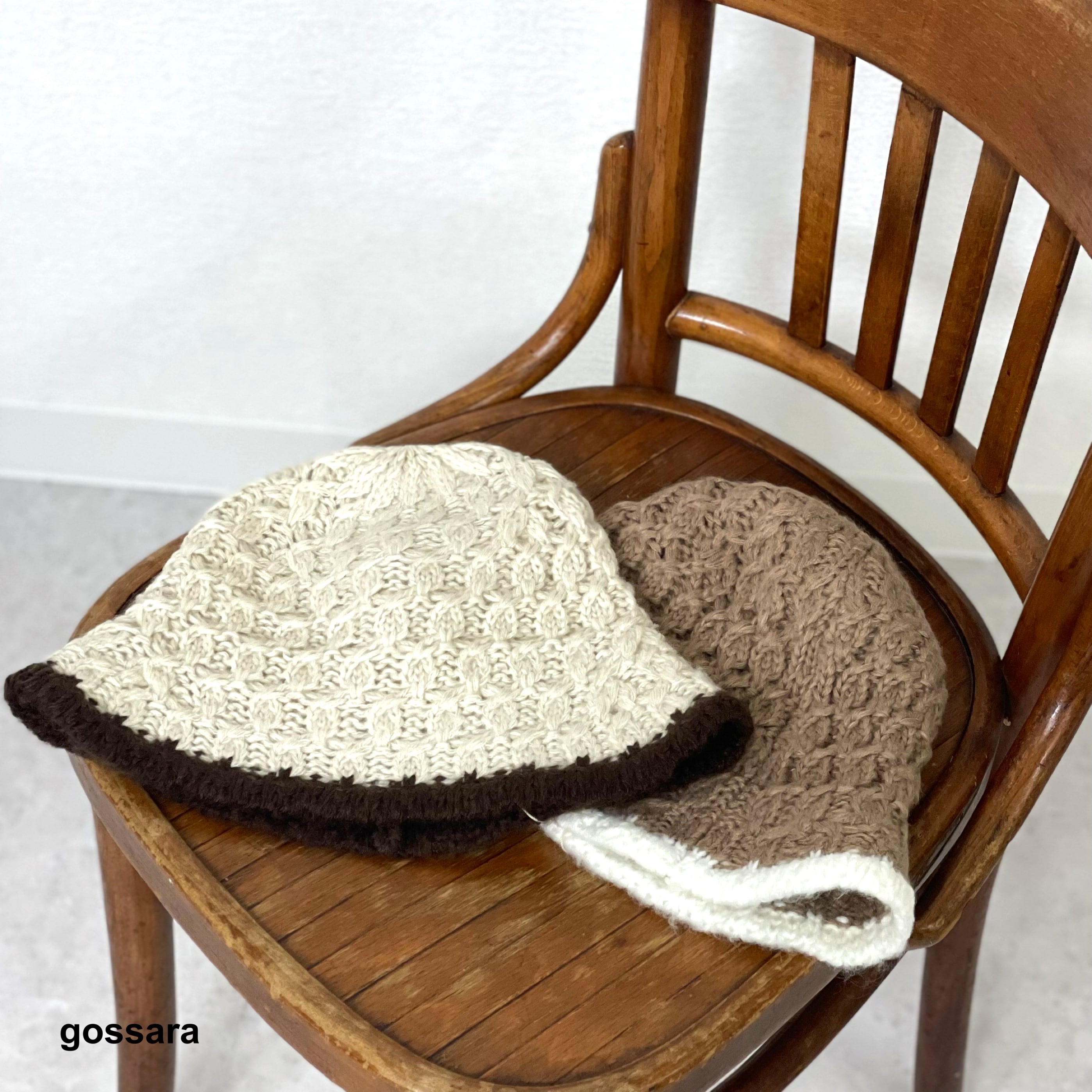 裾切替かぎ針編ニット帽 5280907 (0908)